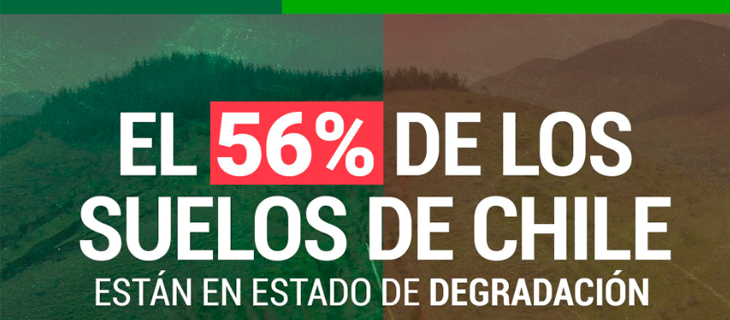 56% de los suelos entre las regiones de Coquimbo y Los Lagos se encuentran en estado de degradación