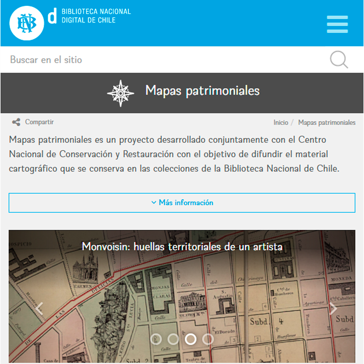 Mapas patrimoniales sitio web