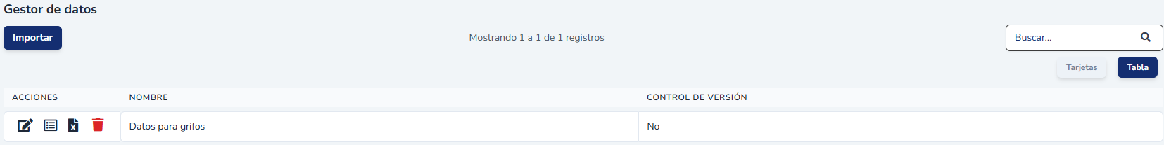 Formulario de modificación de nombre del dato